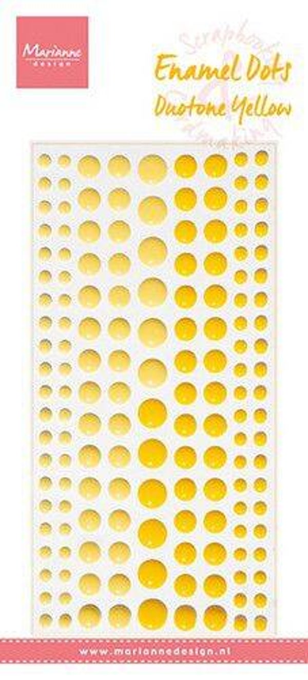 PL4527 enamel dots - duotone yellow