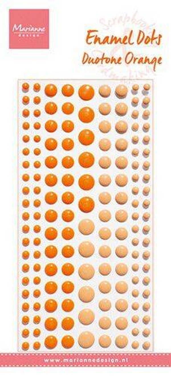 PL4528 enamel dots - duotone orange