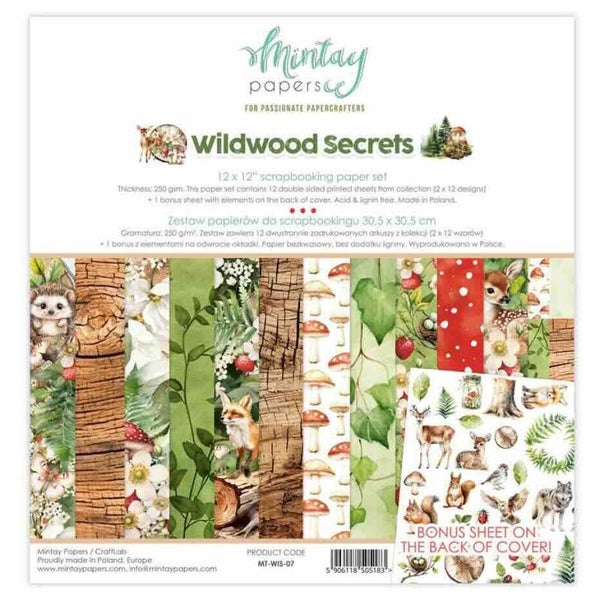 MT-WIS-07 paper pack 30,5 x 30,5 cm - wildwood secrets
