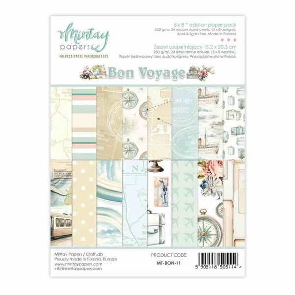 MT-BON-11 paper pad A5 - bon voyage add-on