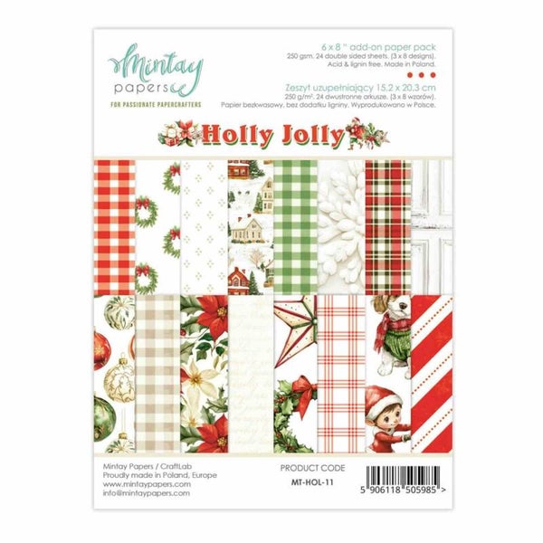 MT-HOL-11 paper pad A5 - holly jolly add-on