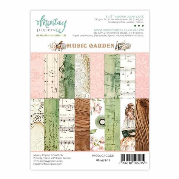 MT-MUS-11 paper pad A5 - music garden add-on