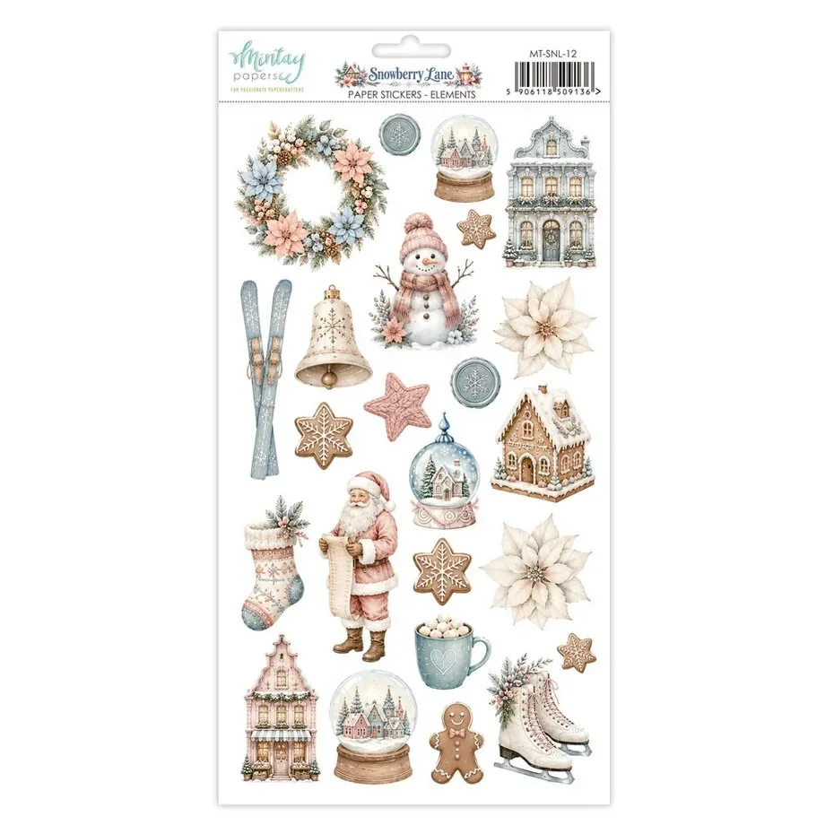 MT-SNL-12 paper stickers - snowberry lane