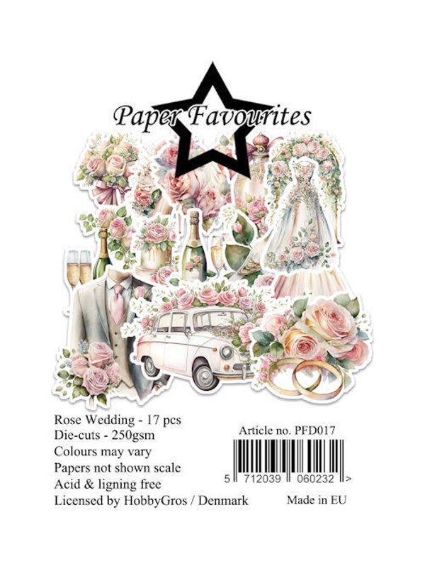 PFD017 die-cuts - rose wedding