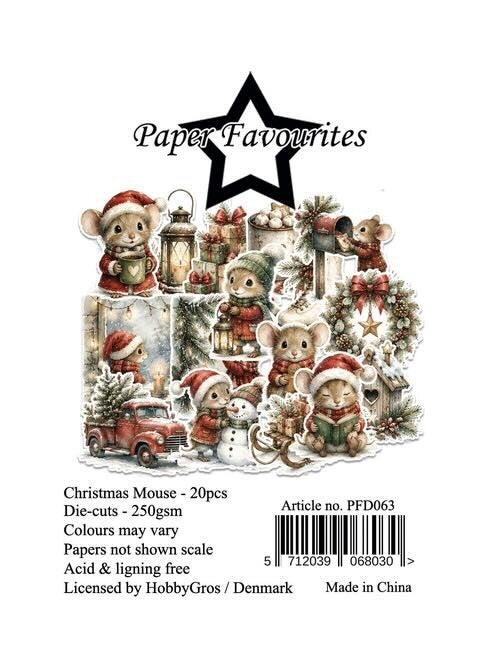 PFD063 die-cuts - christmas mouse