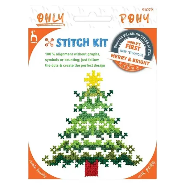 91079 Only Pony mini borduurpakket - merry & bright