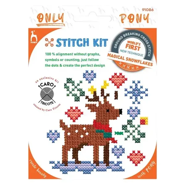 91086 Only Pony mini borduurpakket - magical snowflakes
