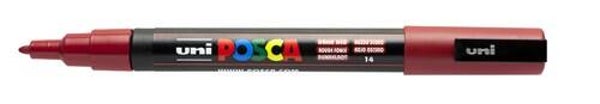 Posca verfmarker PC-3M 0,9 - 1,3mm - donkerrood
