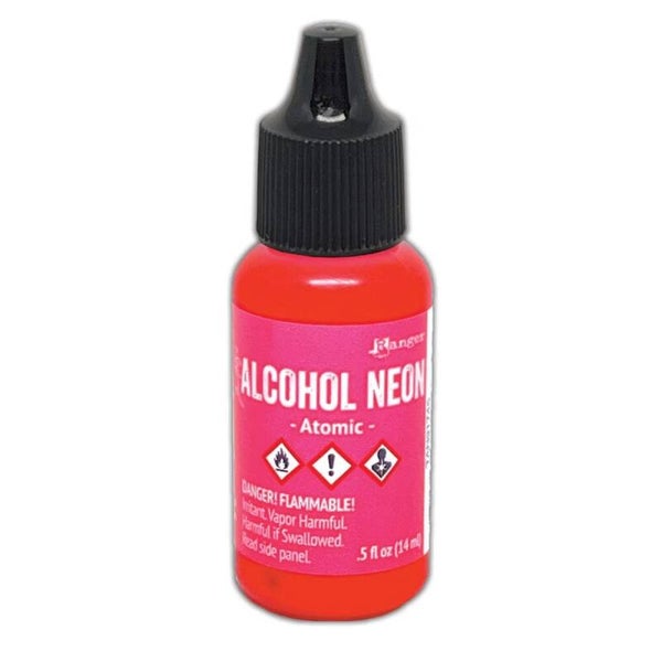 Alcohol ink neon - atomic