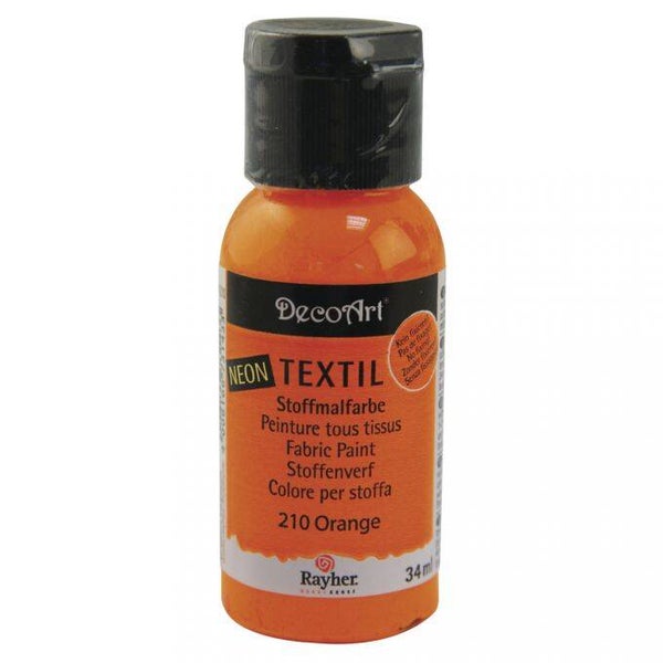 Textielverf neon 34 ml - oranje