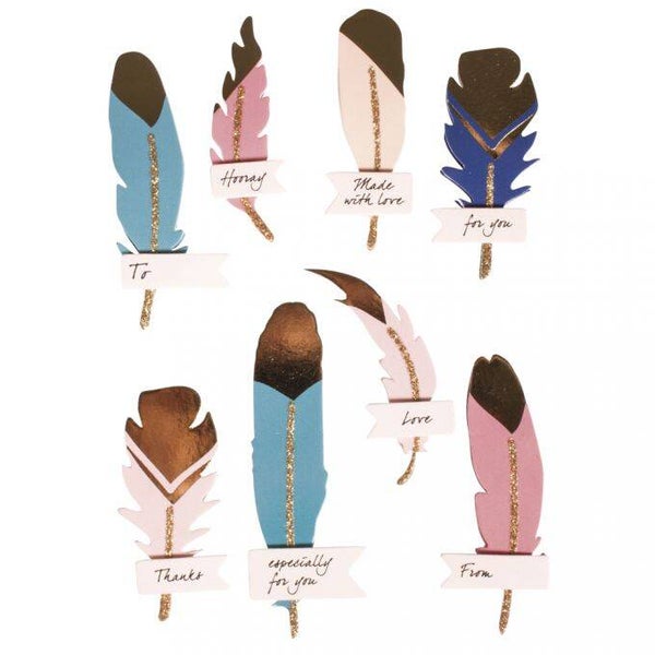 3D papier stickers - feathers