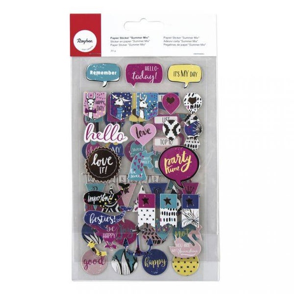 Papier stickers - summer mix