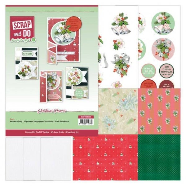 SCDOSB006 Scrap & Do set nr.6 christmas flowers