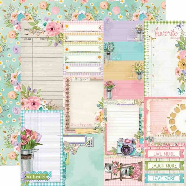 Simple vintage flower shoppe - journal elements