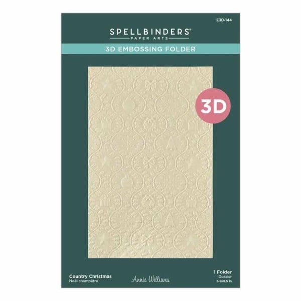 E3D-144 3D embossing folder - country christmas