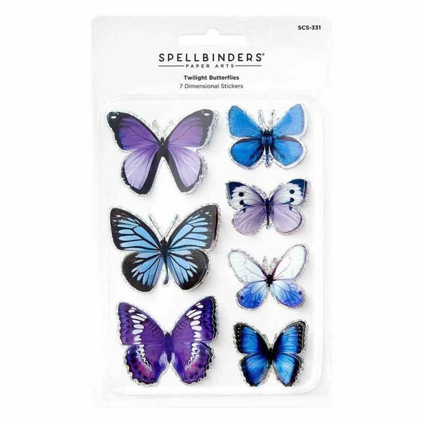 SCS-331 dimensional stickers - twilight butterflies