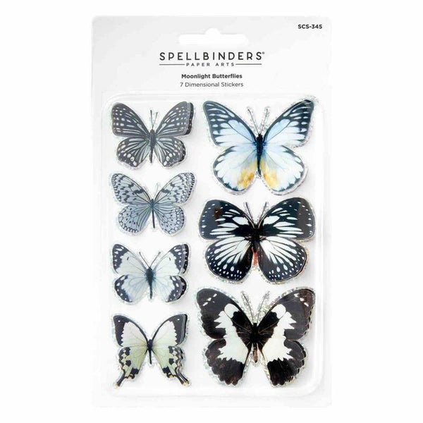 Dimensional stickers - moonlight butterflies