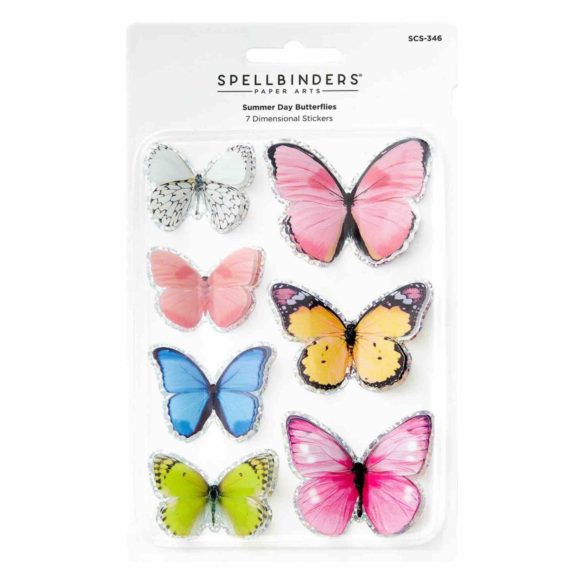Dimensional stickers - summer day butterflies