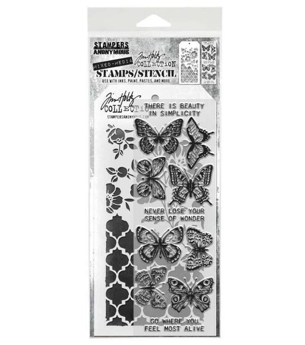 THMM144 Tim Holtz clear stamp & mask set nr.144