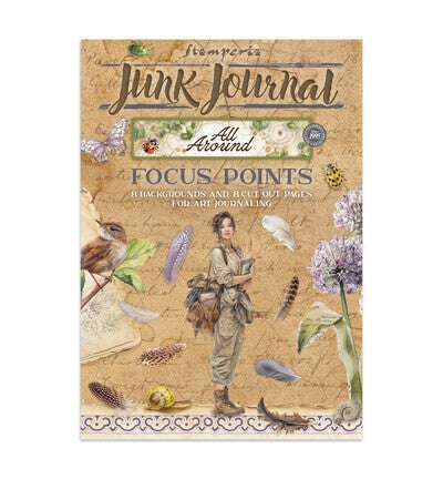 SBJKS02 Junk Journal for Art Journaling & Card Making - focus points all around