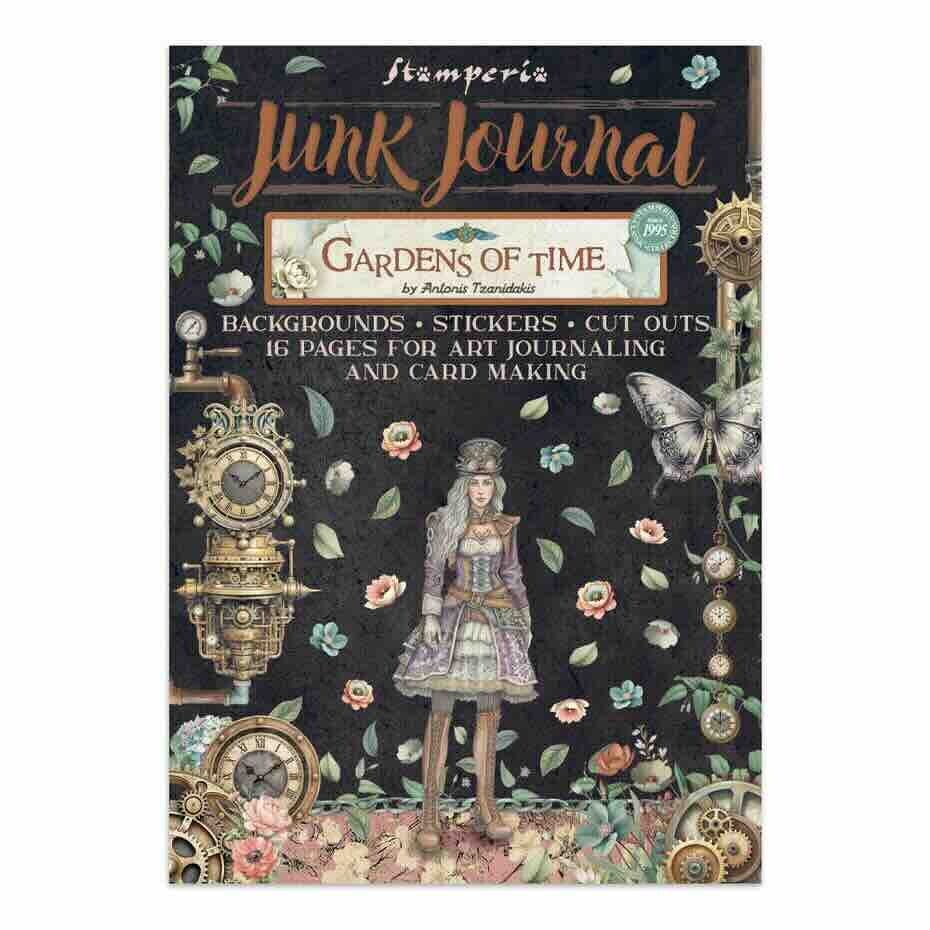 SBJK17 Junk Journal for Art Journaling & Card Making - gardens of time