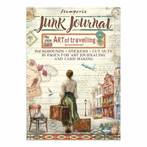 SBJK18 Junk journal for Art Journaling & Card Making - art of travelling