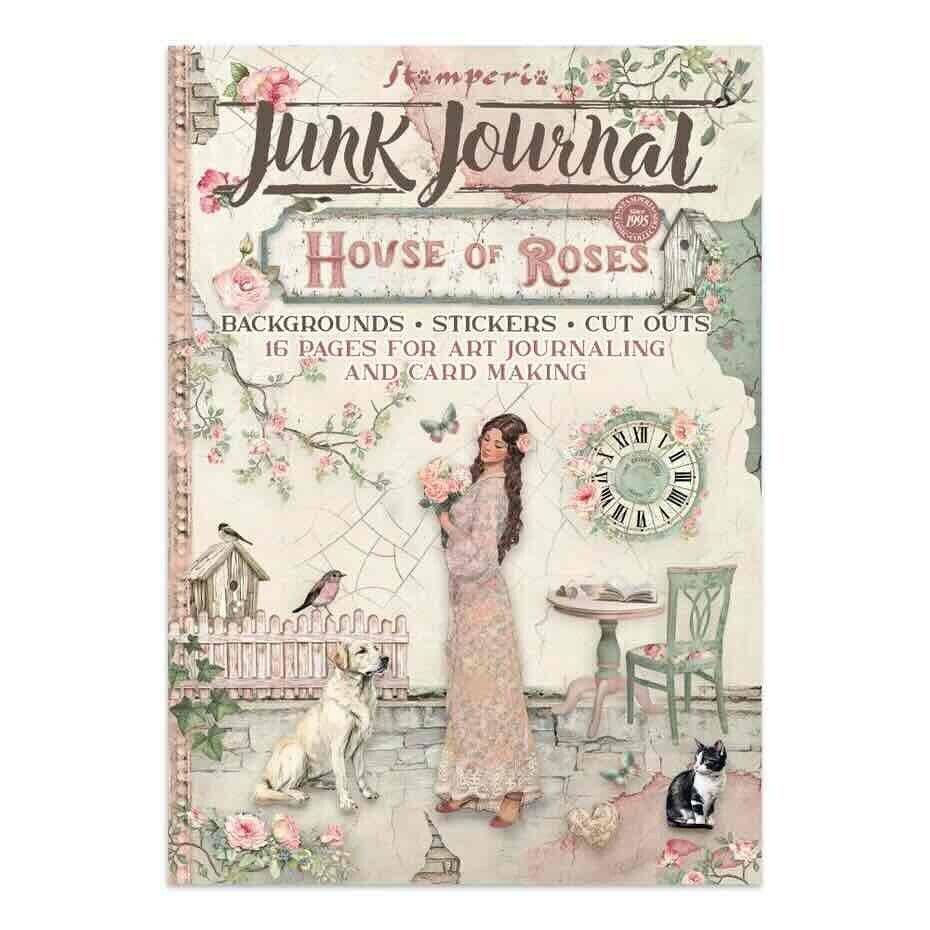 SBJK19 Junk Journal for Art Journaling & Card Making - house of roses