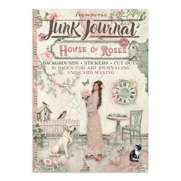 SBJK19 Junk Journal for Art Journaling & Card Making - house of roses
