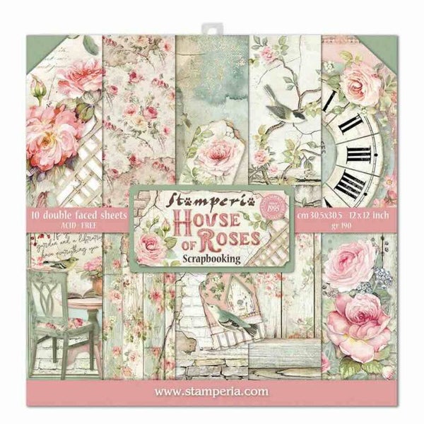 SBBL66 paper pack 30,5 x 30,5 cm - house of roses