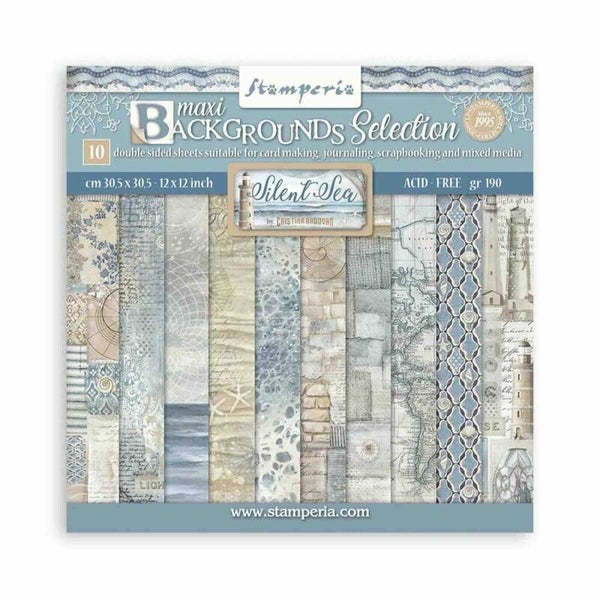 SBBL170 paper pack 30,5 x 30,5 cm - maxi background silent sea
