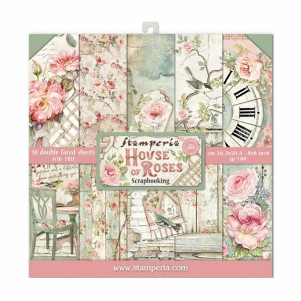 SBBS08 paper pack 20 x 20 cm - house of roses