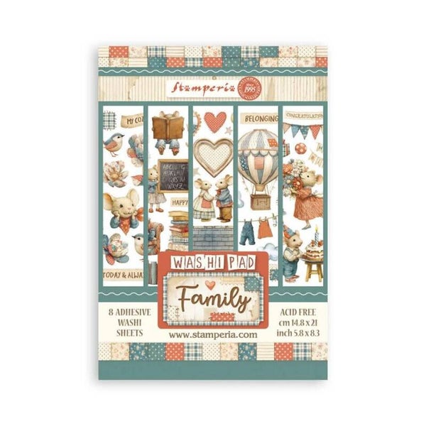 SBW28 A5 washi pad - family