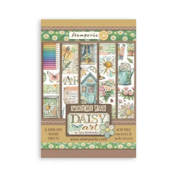 SBW30 A5 washi pad - daisy art