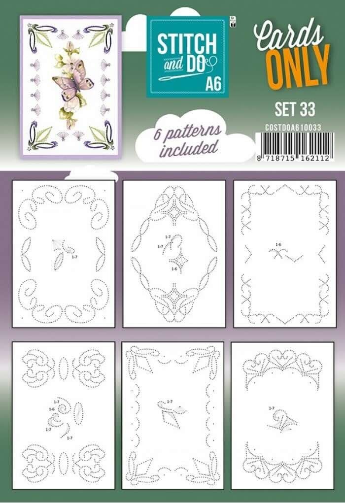 COSTDOA610033 Stitch & Do A6 cards only set nr.33