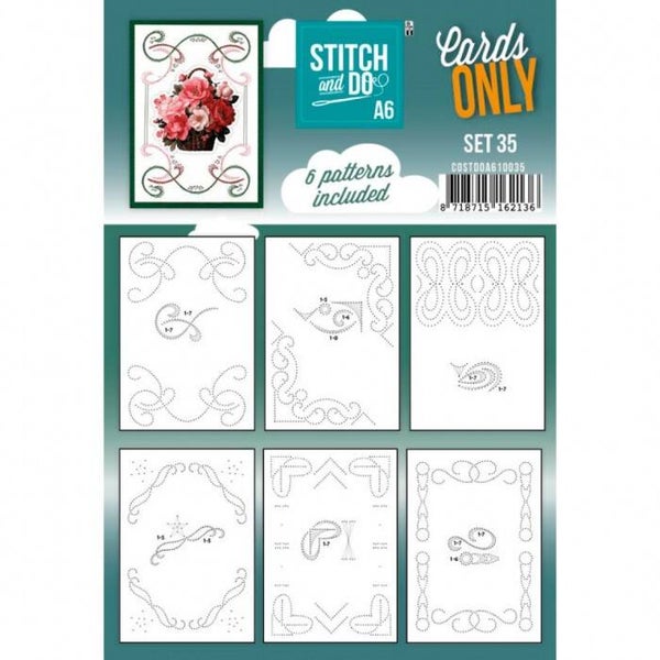COSTDOA610035 Stitch & Do A6 cards only set nr.35