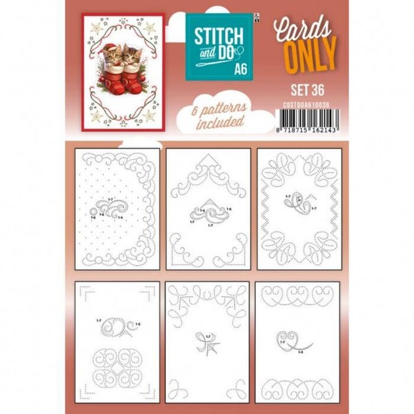 COSTDOA610036 Stitch & Do A6 cards only set nr.36