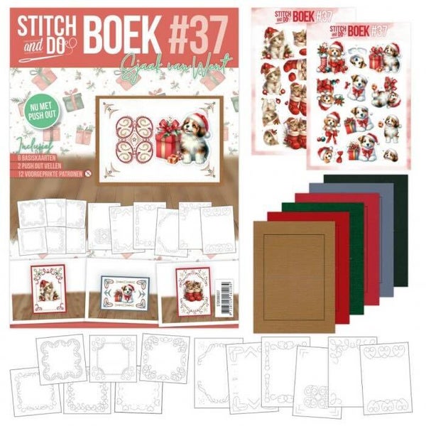 STDOBB037 Stitch & Do boek nr.37 - warm christmas paws