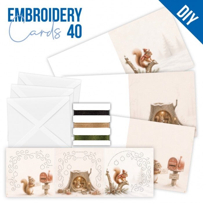 STDOPP040 Stitch & Do Cards set nr.40 - christmas squirrel