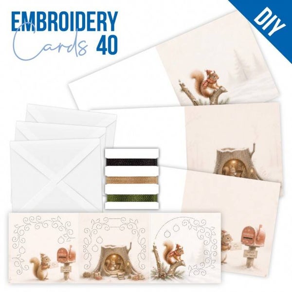 STDOPP040 Stitch & Do Cards set nr.40 - christmas squirrel