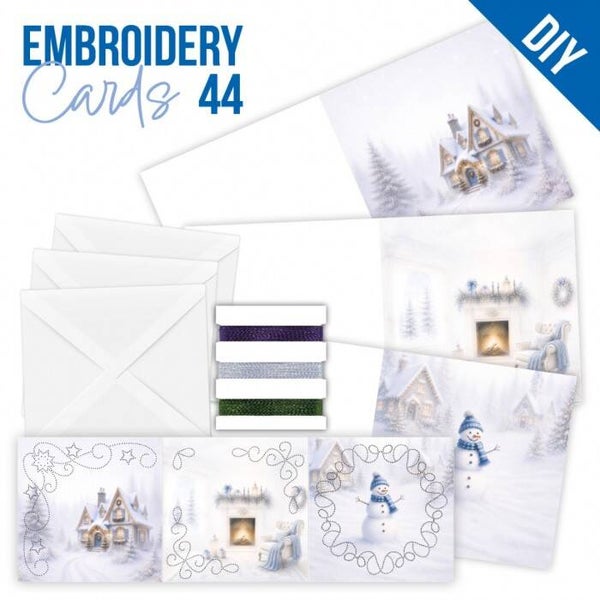 STDOPP044 Stitch & Do Cards set nr.44 - blue christmas feelings