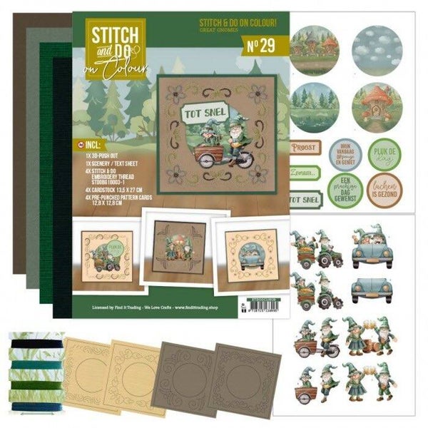 STDOOC10029 stitch & do on colour set nr.29 great gnomes