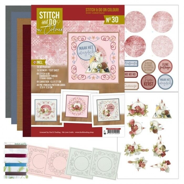 STDOOC10030 stitch & do on colour set nr.30 ruby christmas