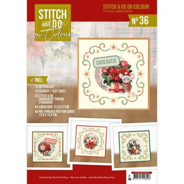 STDOOC10036 Stitch & Do on colour set nr.36 floral christmas