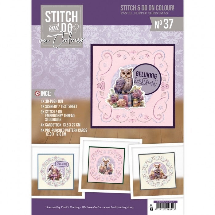 STDOOC10037 Stitch & Do on colour set nr.37 pastel purple christmas