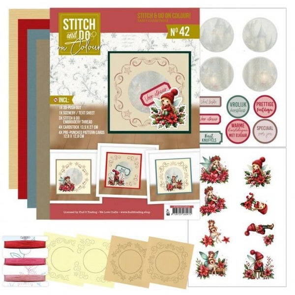 STDOOC10042 stitch & do on colour set nr.42 - fairy christmas