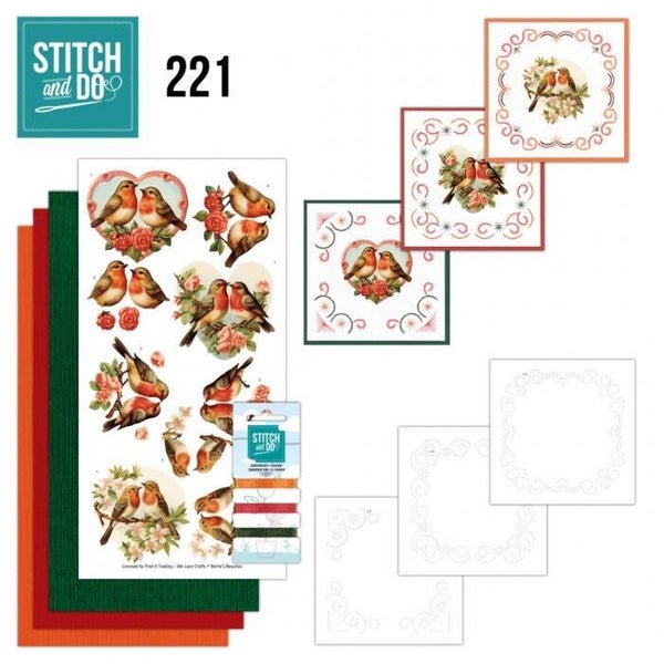 STDO221 stitch & do set nr.221 - romantic birds