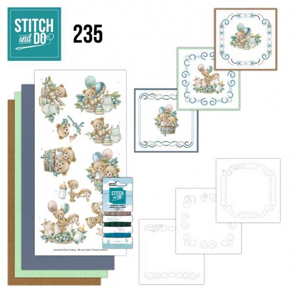STDO235 stitch & do set nr.235 - cute bears