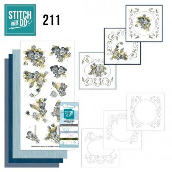 STDO211 stitch & do set nr.211 painted pansies
