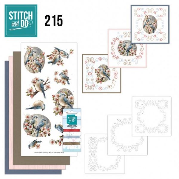 STDO215 stitch & do set nr.215 - blue birds