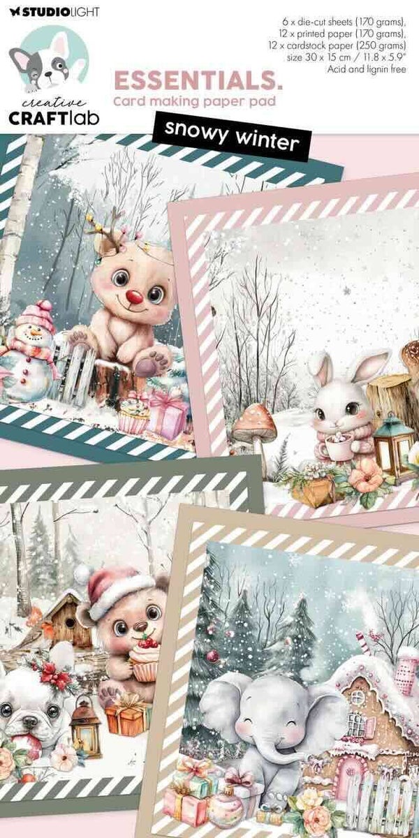 CCL-ES-CMP42 card making pad 15 x 30 cm - snowy winter